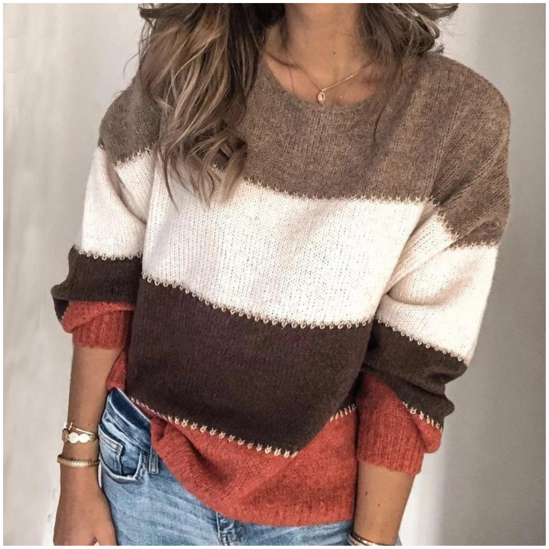 Warmer gestreifter Pullover - Willa