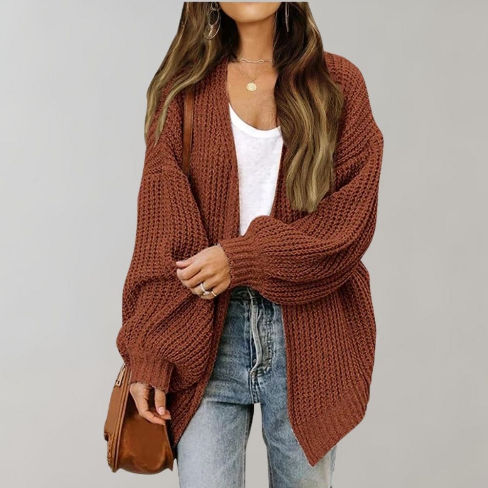 Locker geschnittener Strickcardigan für Frauen