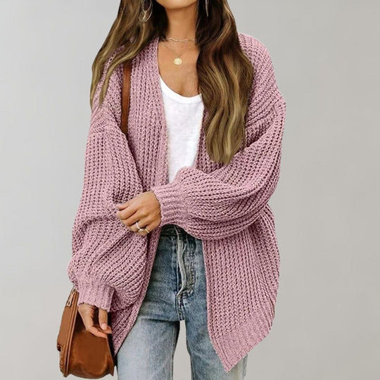 Locker geschnittener Strickcardigan für Frauen