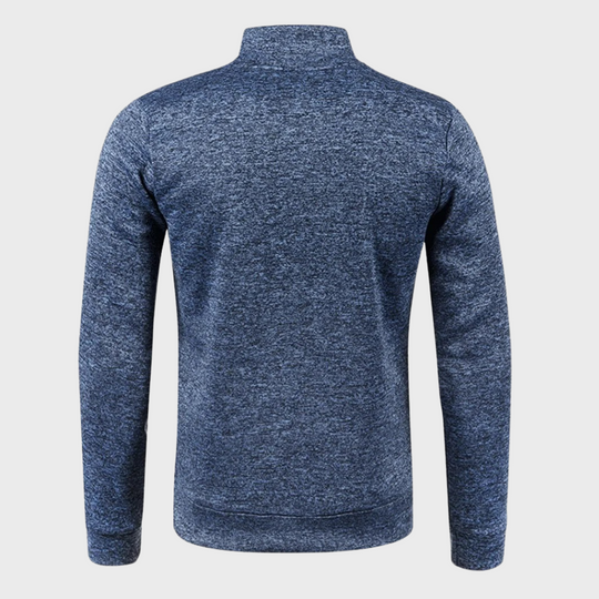 Lässiger Pullover mit halbem Reißverschluss für Männer