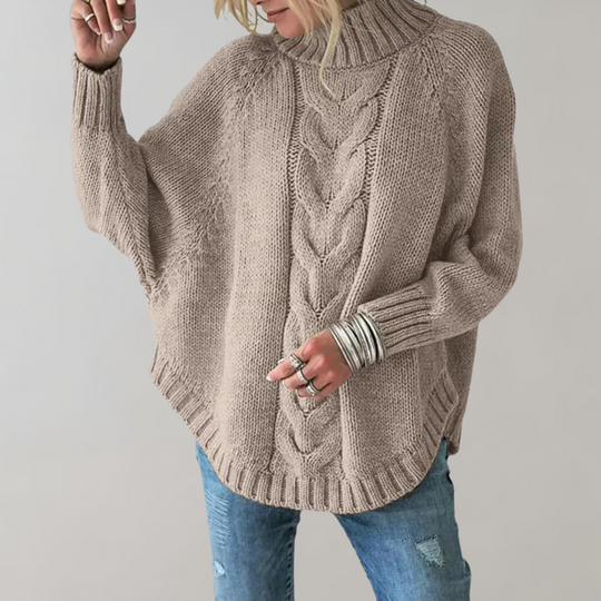 Locker geschnittener Strickpullover für Frauen