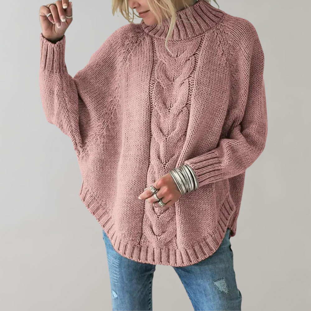 Locker geschnittener Strickpullover für Frauen