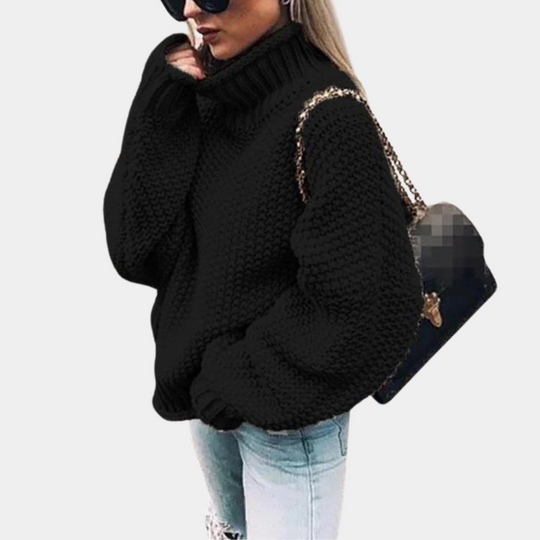 Oversize-Rollkragenpullover für Damen